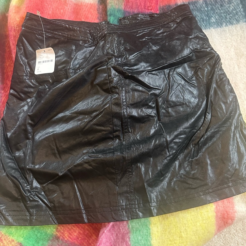 Free People Leather Skirt